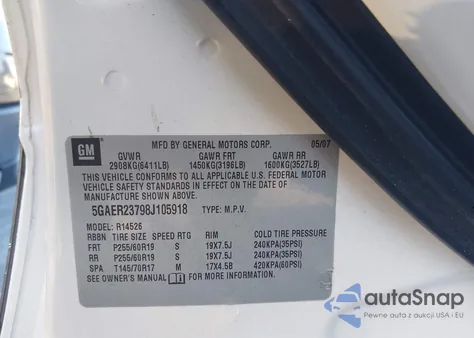 2008 Buick Enclave Cxl from USA, damaged, VIN 5GAER23798J105918